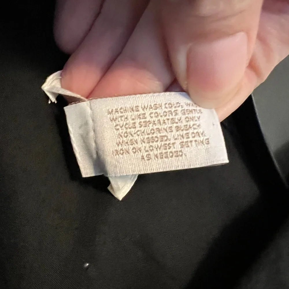 Chicos Black Button-Up Shirt Dress Chicos Size 2 = 12 - Picture 8 of 10